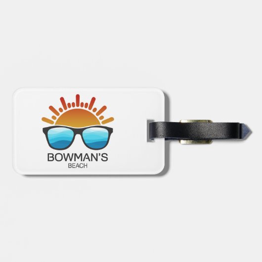 Étiquette À Bagage Bowman's Beach Florida Sunglasses (Dos horizontal)