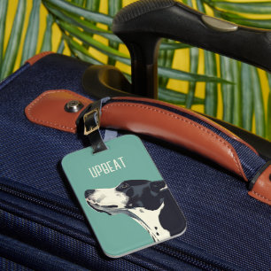 Étiquette À Bagage Boxe noire et blanche