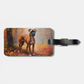 Étiquette À Bagage Boxer en automne Feuilles automne Inspire (Dos horizontal)