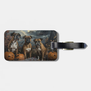 Étiquette À Bagage Boxer Nuit d'Halloween Délice Canin