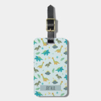 Boys Cute Blue Dinosaur Nom du Motif Enfants