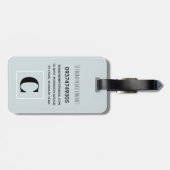 Étiquette À Bagage Boys Cute Blue Kids Airplane Travel (Dos horizontal)