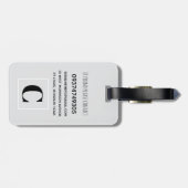 Étiquette À Bagage Boys Cute Grey Kids Airplane Travel  (Dos horizontal)