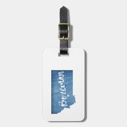 Étiquette À Bagage Bozeman, Montana (Devant Vertical)