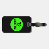 Étiquette À Bagage bracelet en cuir noir de commercialisation (Dos horizontal)