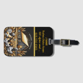 Étiquette À Bagage Brahma Chicken Farmer à Bright Barnyard (Devant Horizontal)