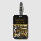 Étiquette À Bagage Brahma Farmer dans la grange (Devant Vertical)