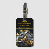 Étiquette À Bagage Brahma Farmer s'occupe de son troupeau (Devant Vertical)