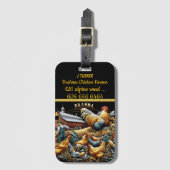 Étiquette À Bagage Brahma Fermier avec troupeau à l'automne (Devant Vertical)