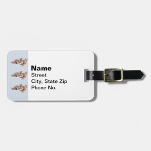 Étiquette À Bagage Branche de cornouiller rose