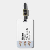 Étiquette À Bagage Branche de cornouiller rose (Devant Vertical)