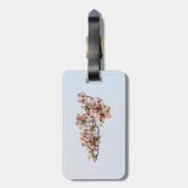 Étiquette À Bagage Branche de cornouiller rose (Dos Vertical)