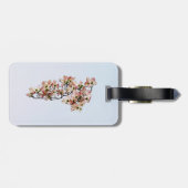 Étiquette À Bagage Branche de cornouiller rose (Dos horizontal)