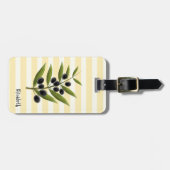 Étiquette À Bagage Branche d'olive, Grandes jaunes (Devant horizontal)