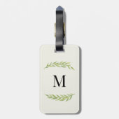 Étiquette À Bagage Branche verte simple (Dos Vertical)