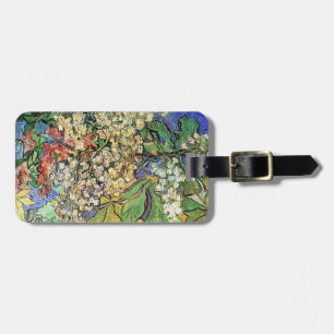 Étiquette À Bagage Branches de châtaignes en fleurs, Van Gogh.