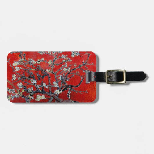 Étiquette À Bagage Branches de Vincent van Gogh avec la fleur (Devant horizontal)