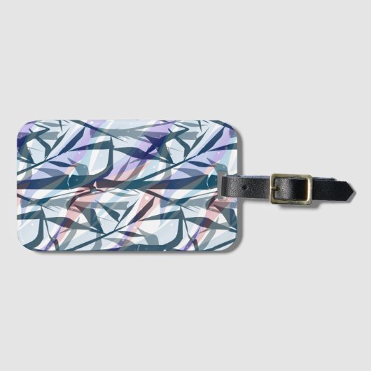 Étiquette À Bagage Branches en bambou. (Devant Horizontal)