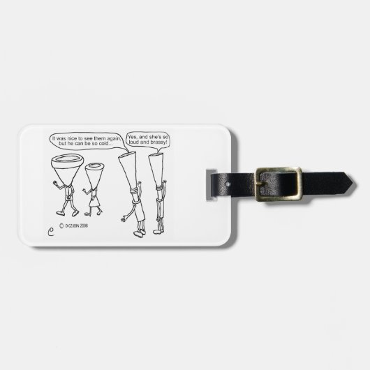 Étiquette À Bagage Brass froid (Devant horizontal)