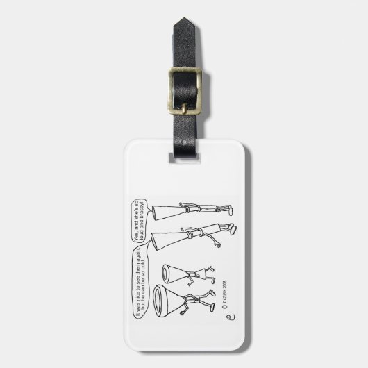 Étiquette À Bagage Brass froid (Devant Vertical)