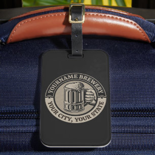 Étiquette À Bagage Brasserie Nom personnalisé Brasserie Big Mug