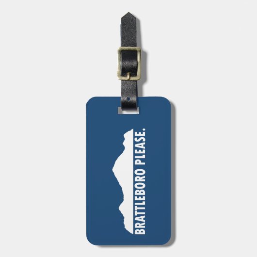 Étiquette À Bagage Brattleboro Vermont S'il vous plaît (Devant Vertical)