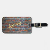 Étiquette À Bagage Brick rouge brûlé (Devant horizontal)