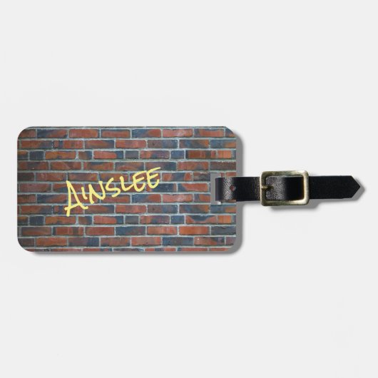 Étiquette À Bagage Brick rouge brûlé (Devant horizontal)