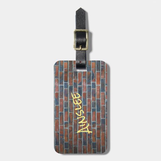 Étiquette À Bagage Brick rouge brûlé (Devant Vertical)