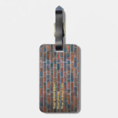 Étiquette À Bagage Brick rouge brûlé (Dos Vertical)