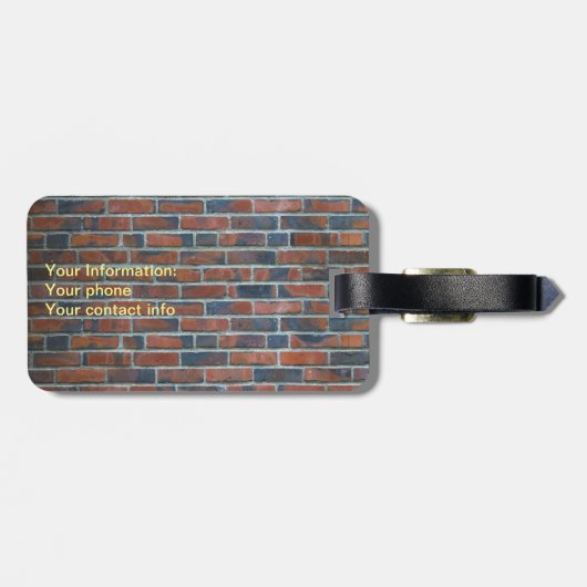 Étiquette À Bagage Brick rouge brûlé (Dos horizontal)