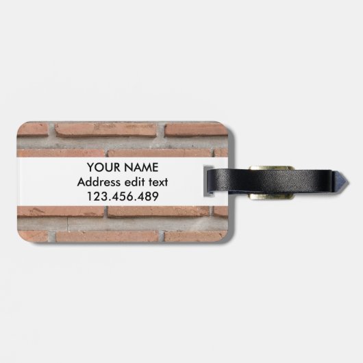 Étiquette À Bagage Brick wall (Dos horizontal)