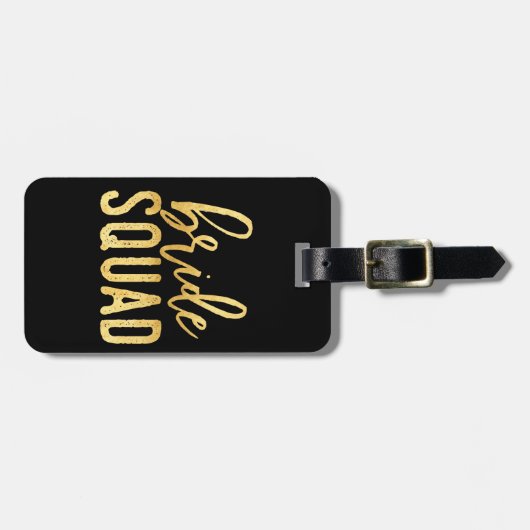 Étiquette À Bagage Bride Squad Gold (Devant horizontal)