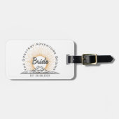 Étiquette À Bagage Bride The Greatest Adventure Begins Personalized (Devant horizontal)