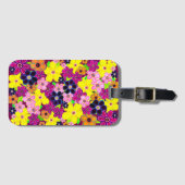Étiquette À Bagage Bright Abstrait Flower Art (Devant Horizontal)