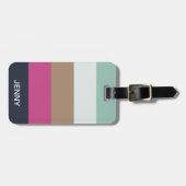 Étiquette À Bagage Bright Heues et Faux Gold personnalisés (Devant horizontal)