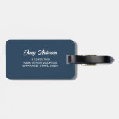 Étiquette À Bagage Bright Heues et Faux Gold personnalisés (Dos horizontal)