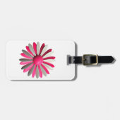 Étiquette À Bagage Bright Rose Funky MOD Retro Daisy Flower (Devant horizontal)