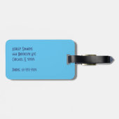 Étiquette À Bagage Bright Tropical Folift Motif avec Hummingbird (Dos horizontal)