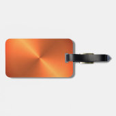 Étiquette À Bagage Brillant rouille orange (Dos horizontal)