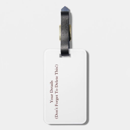 ÉTIQUETTE À BAGAGE BRIQUES (Dos Vertical)