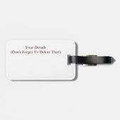 ÉTIQUETTE À BAGAGE BRIQUES (Dos horizontal)