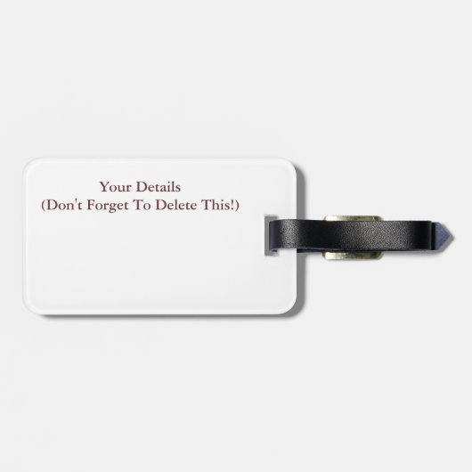 ÉTIQUETTE À BAGAGE BRIQUES (Dos horizontal)