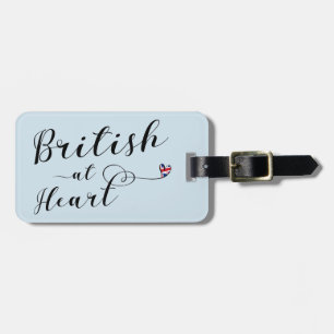 Étiquette À Bagage Britanniques à Heart Luggage Modèle, Royaume-Uni