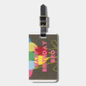 Étiquette À Bagage Bro Art d'anniversaire heureux (Devant Vertical)