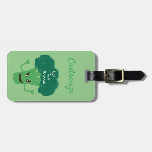 Étiquette À Bagage Broccoli Thunder_Cove effrayant (Devant horizontal)