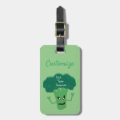 Étiquette À Bagage Broccoli Thunder_Cove effrayant (Devant Vertical)