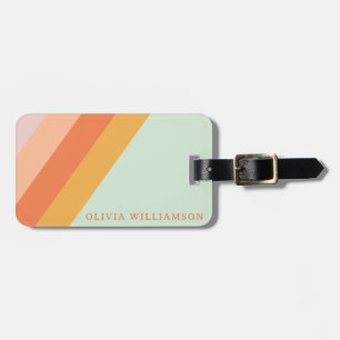 Étiquette À Bagage Broches Retro personnalisées Mint Peach Pastel
