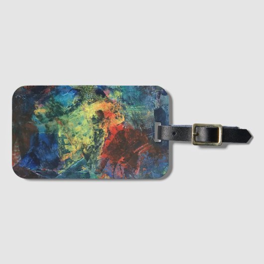 Étiquette À Bagage Brochures à brosse en couche - Peinture à la main  (Devant Horizontal)