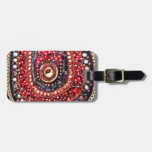 Étiquette À Bagage Broderie complexe (Devant horizontal)